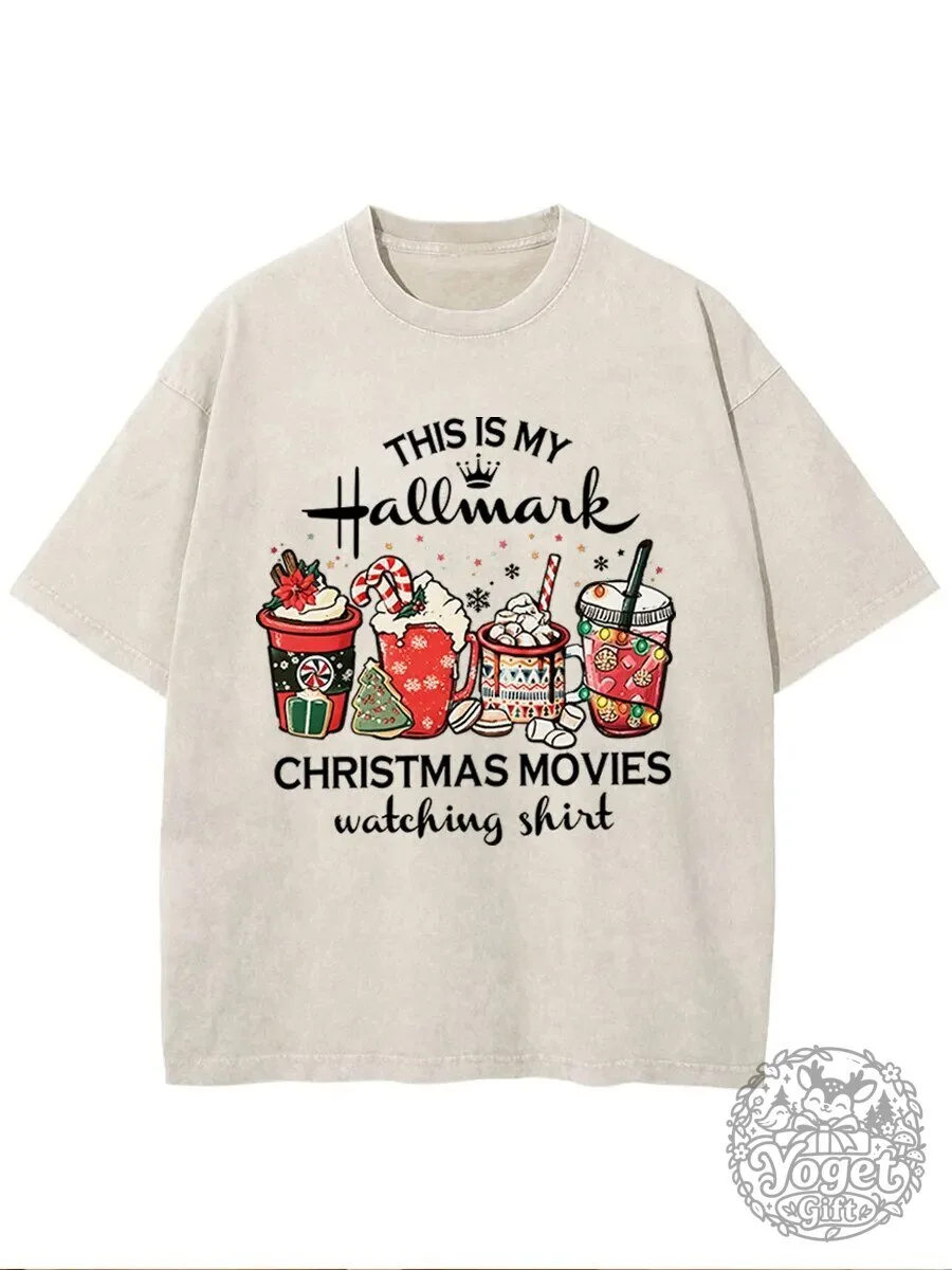 Hallmark Christmas Movies Watching Shirt Holiday Season Cozy T-Shirt