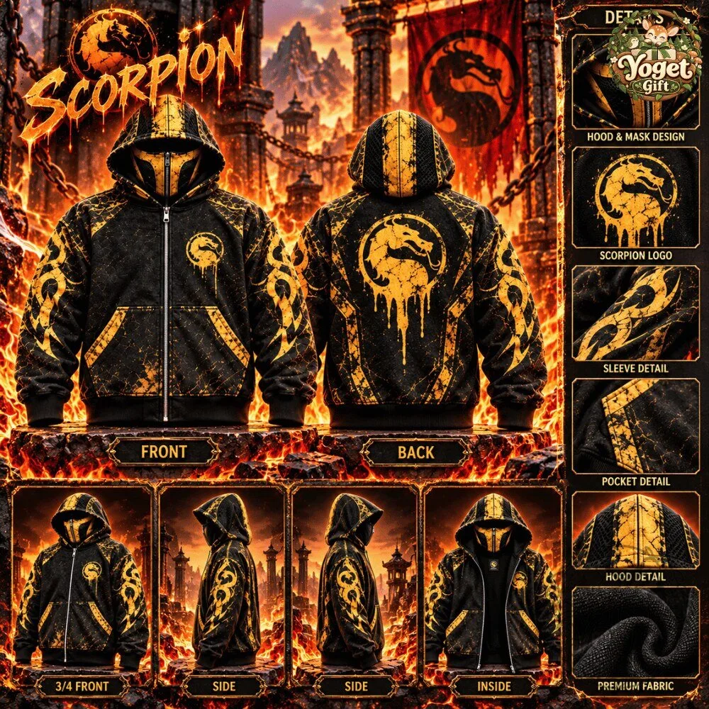 H&M x MORTAL KOMBAT Sub Zero & Scorpion FATALITY Zip Up Hoodie 2026 13 H&M x MORTAL KOMBAT Sub Zero & Scorpion FATALITY Zip Up Hoodie 2026