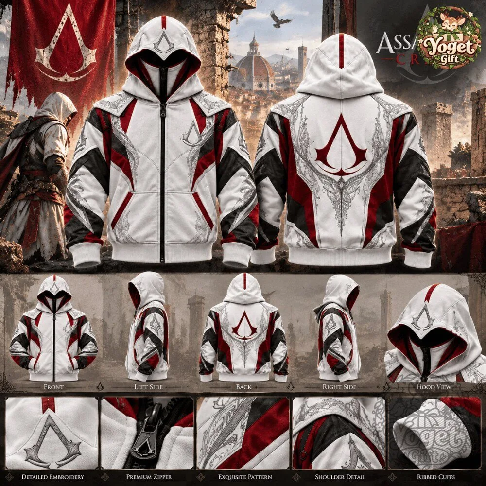 CREEDHOOD Assassin's Creed Zip Up Hoodie 2026 Special 12 CREEDHOOD Assassin's Creed Zip Up Hoodie 2026 Special