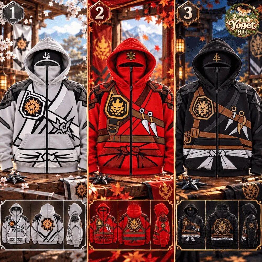 Ninja Go Cosplay Zip Up Hoodie 2026