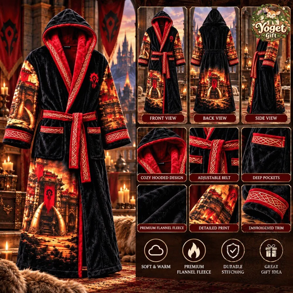 World of Warcraft Horde & Alliance Fleece Hooded Bathrobe Special 10 World of Warcraft Horde & Alliance Fleece Hooded Bathrobe Special