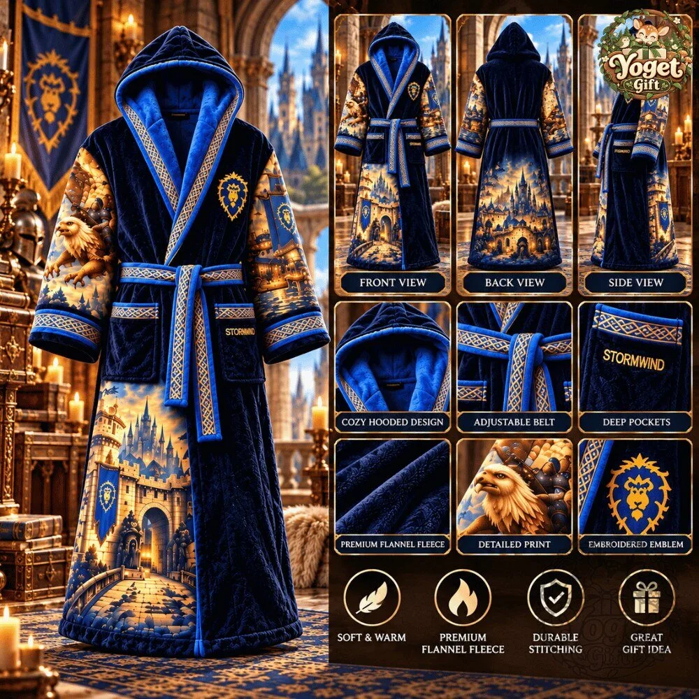 World of Warcraft Horde & Alliance Fleece Hooded Bathrobe Special 11 World of Warcraft Horde & Alliance Fleece Hooded Bathrobe Special