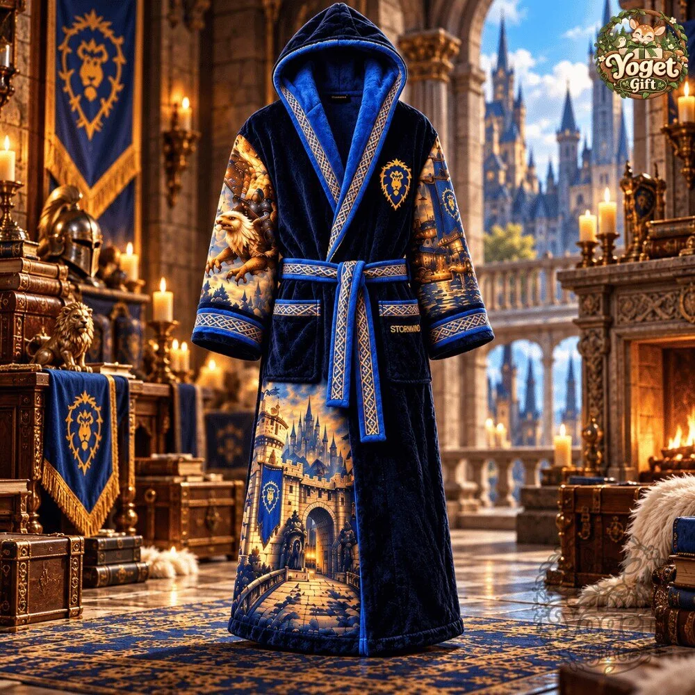 World of Warcraft Horde & Alliance Fleece Hooded Bathrobe Special 13 World of Warcraft Horde & Alliance Fleece Hooded Bathrobe Special