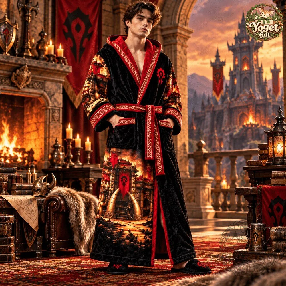 World of Warcraft Horde & Alliance Fleece Hooded Bathrobe Special 14 World of Warcraft Horde & Alliance Fleece Hooded Bathrobe Special