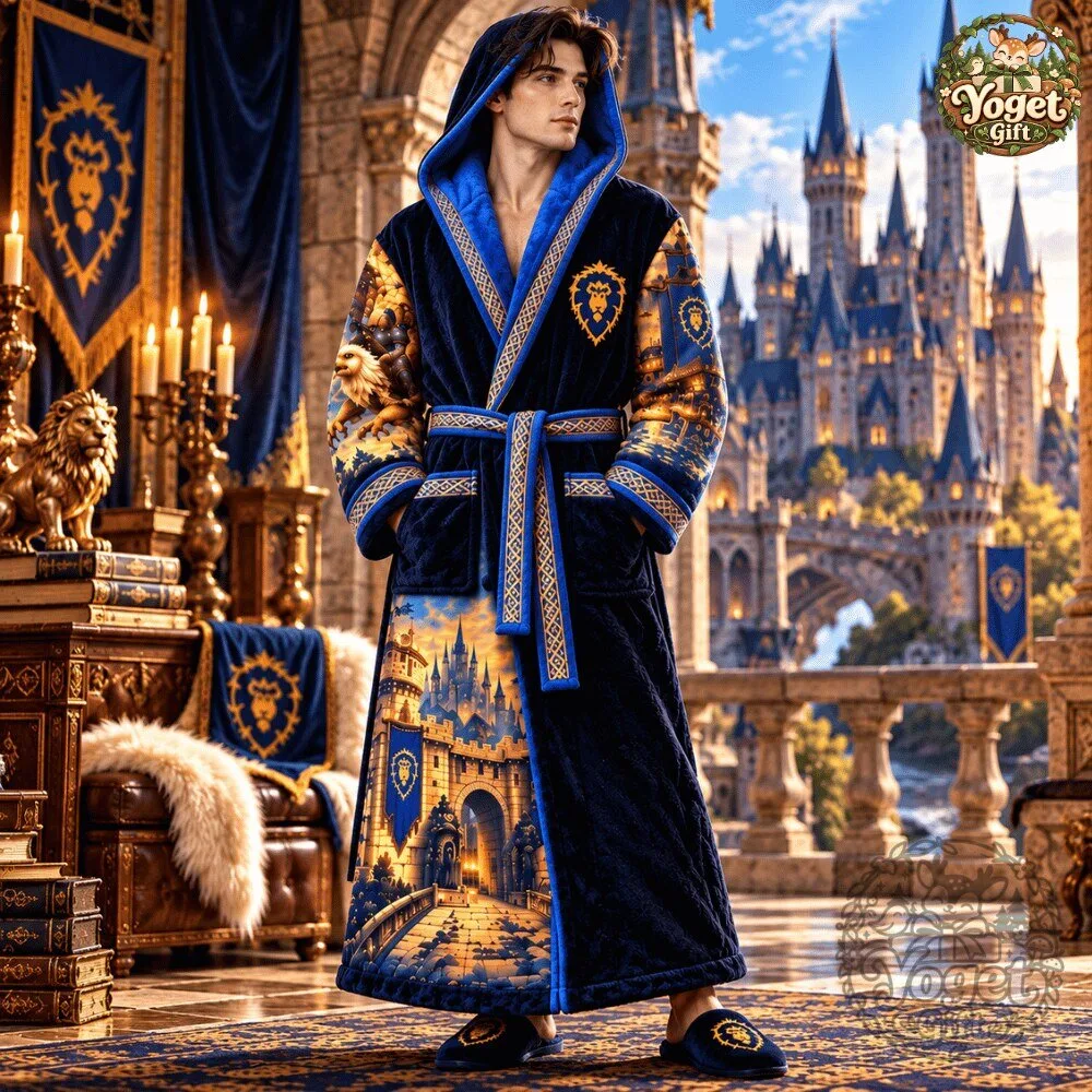 World of Warcraft Horde & Alliance Fleece Hooded Bathrobe Special 15 World of Warcraft Horde & Alliance Fleece Hooded Bathrobe Special